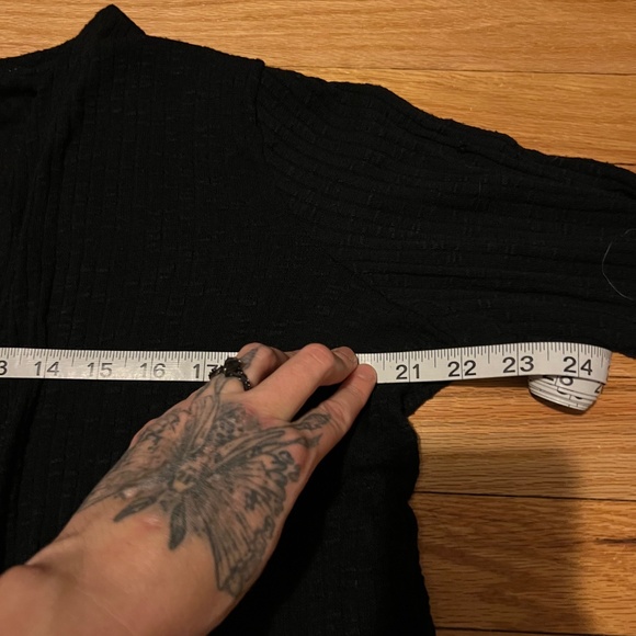 Just Be 3/4 sleeve black long cardigan - Picture 4 of 6